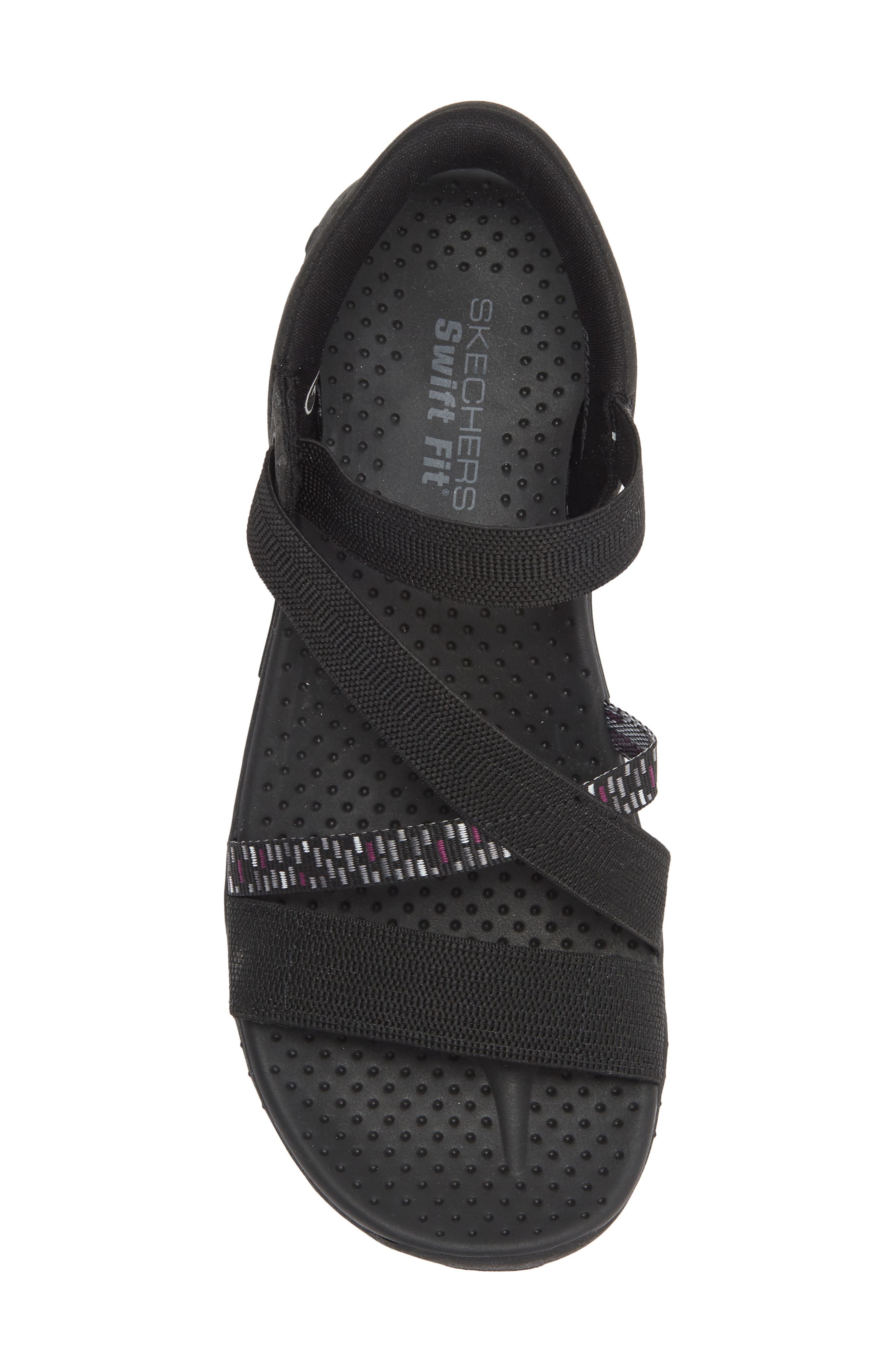 Reggae Swift Fit Sandal, Alternate, color, BLACK
