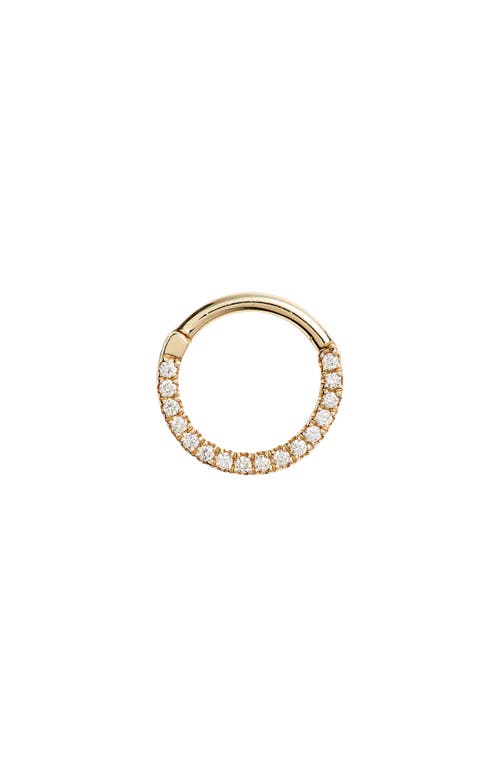 MARIA TASH 16-Gauge Diamond Front Eternity Clicker Earring in Yellow Gold/Diamond  product
