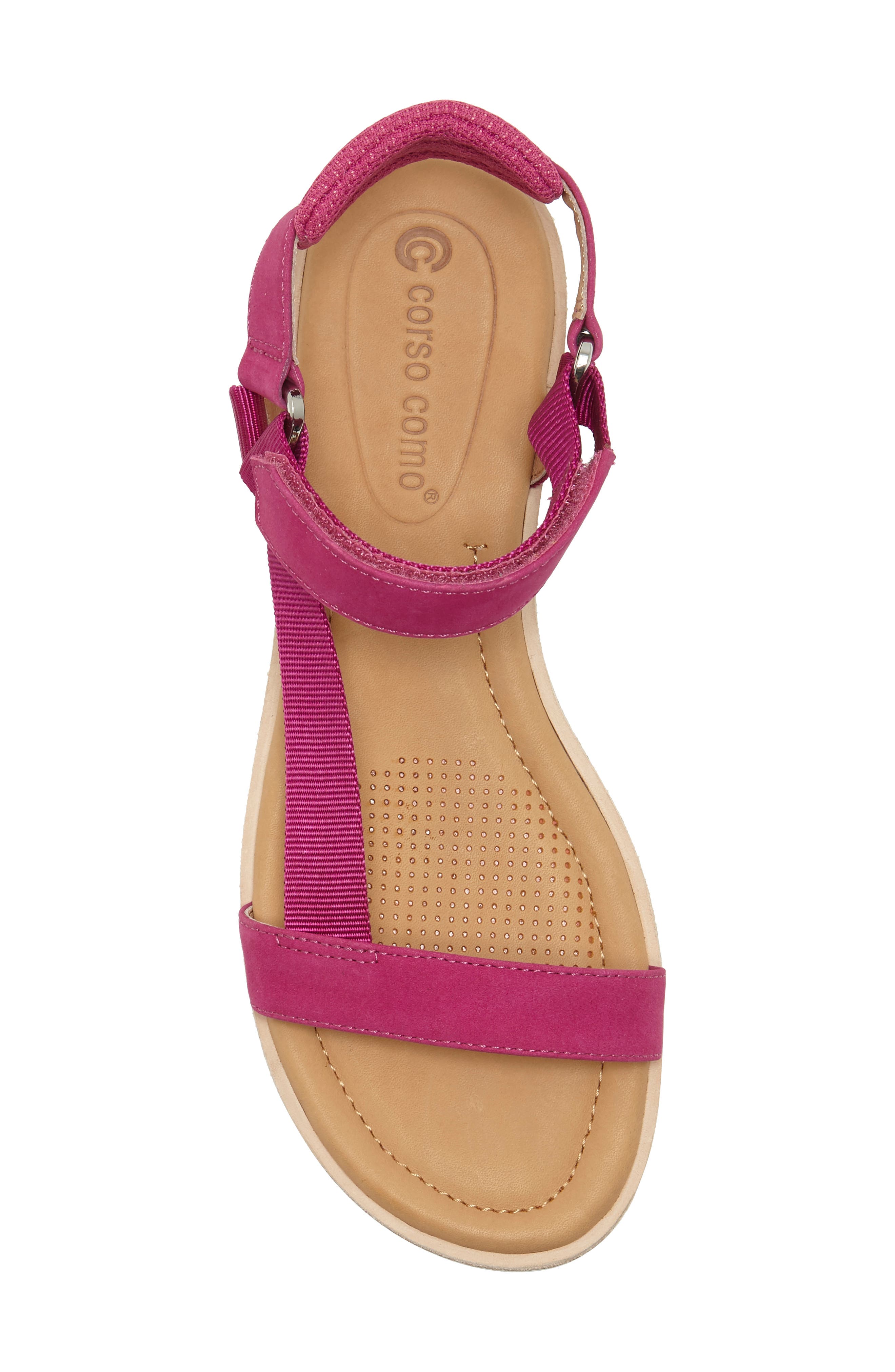 Brawyn Sandal, Alternate, color, FUCHSIA FEST NUBUCK LEATHER
