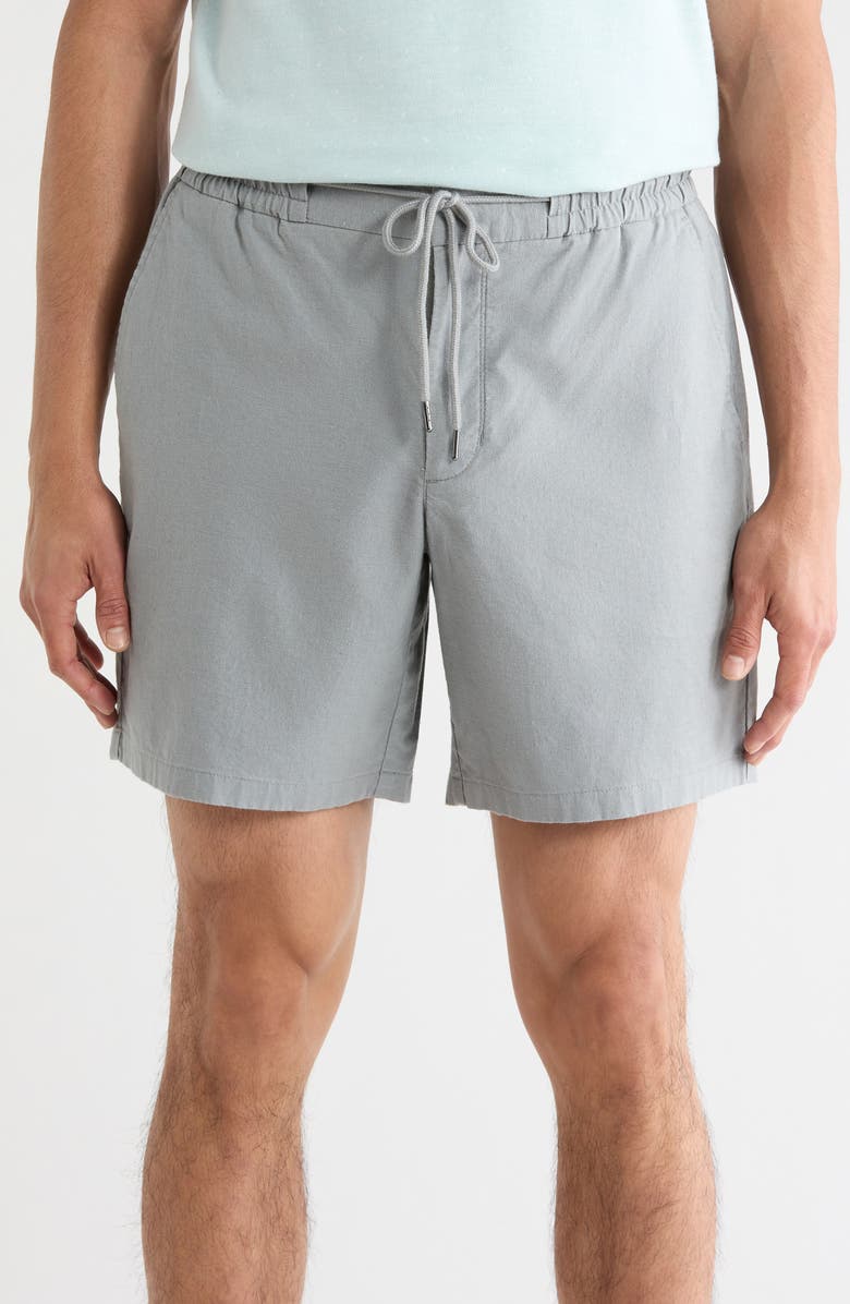 Nordstrom Cotton Blend Shorts, Main, color, Grey Monument