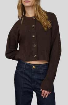Blu Pepper Button Front Crop Cardigan