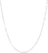 Spero London Sterling Silver Large Rectangular Chain Necklace