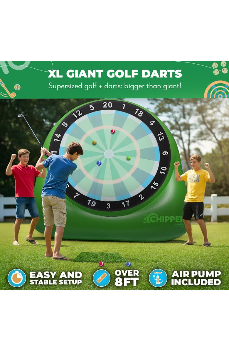 Swooc Games XL Bull Chipper Giant Golf Darts, Alternate, color, Green