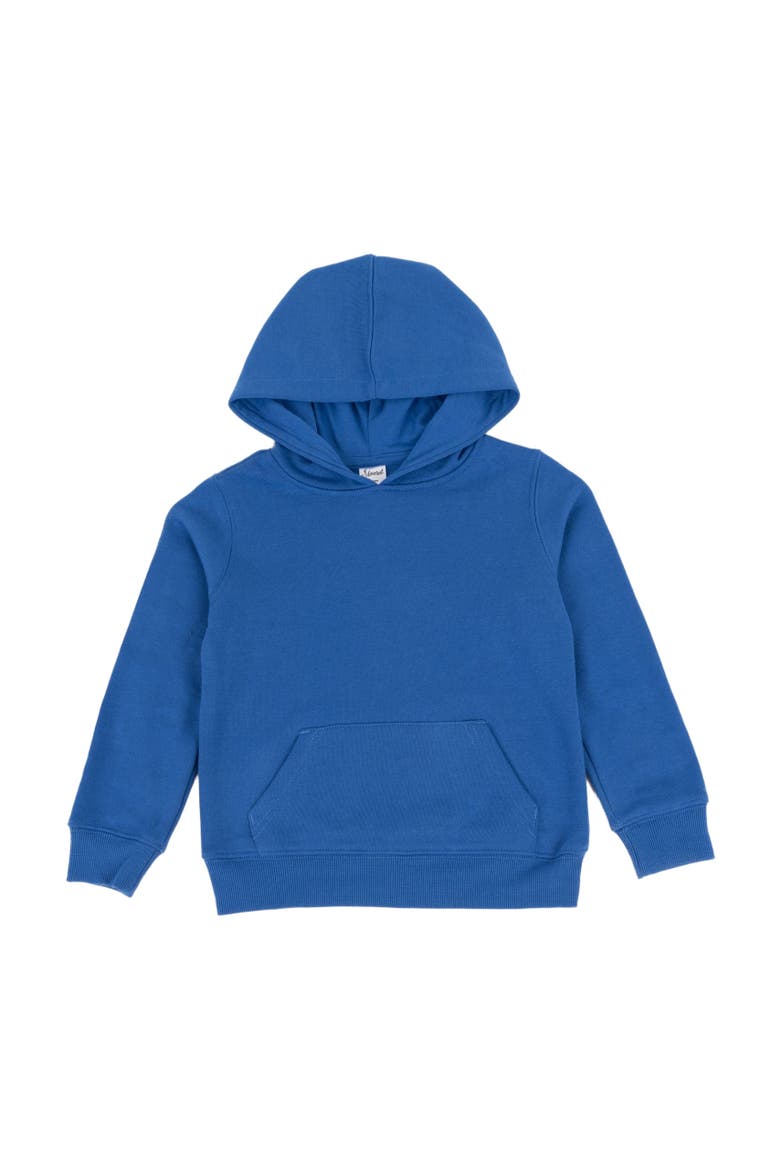 Kids Pullover Hoodie, Cotton Blend, Kangaroo Pocket, Solid Colors, Main, color, Royal Blue