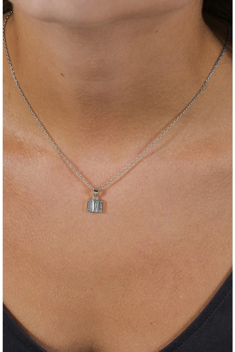 Colsie CZ Pendant Necklace, Alternate, color, SILVER
