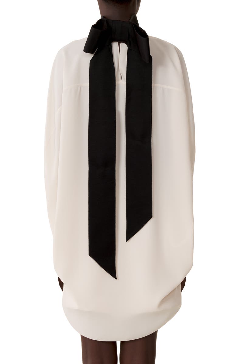 Lanvin Knotted Loose-Fit Crepe Top, Alternate, color, Beige
