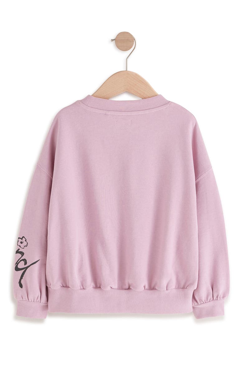 Kids' Floral Cotton Graphic Sweatshirt, Alternate, color, PINK