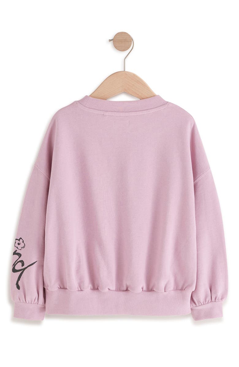 NEXT Kids' Floral Cotton Graphic Sweatshirt, Alternate, color, Pink