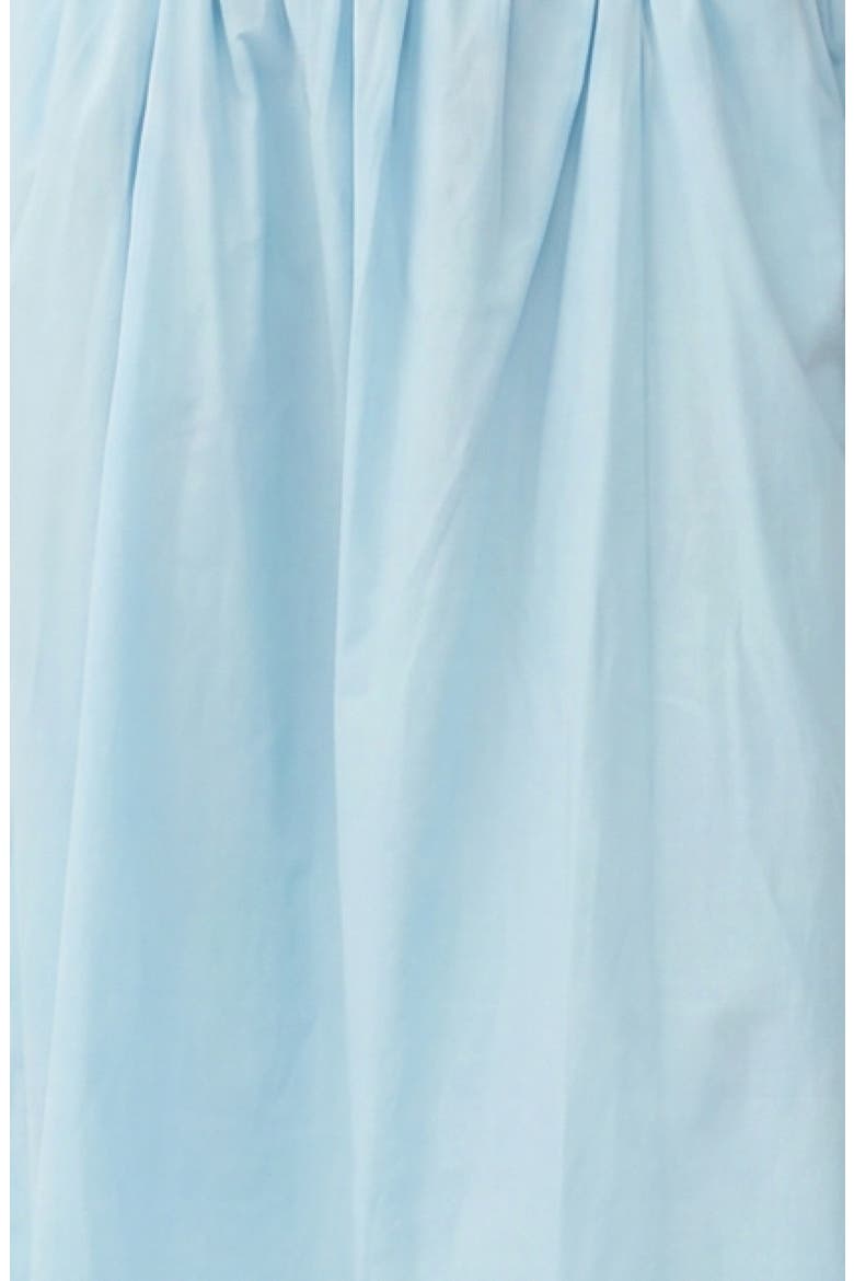 Maddy Drop Waist Stretch Cotton Midi Skirt, Alternate, color, BABY BLUE
