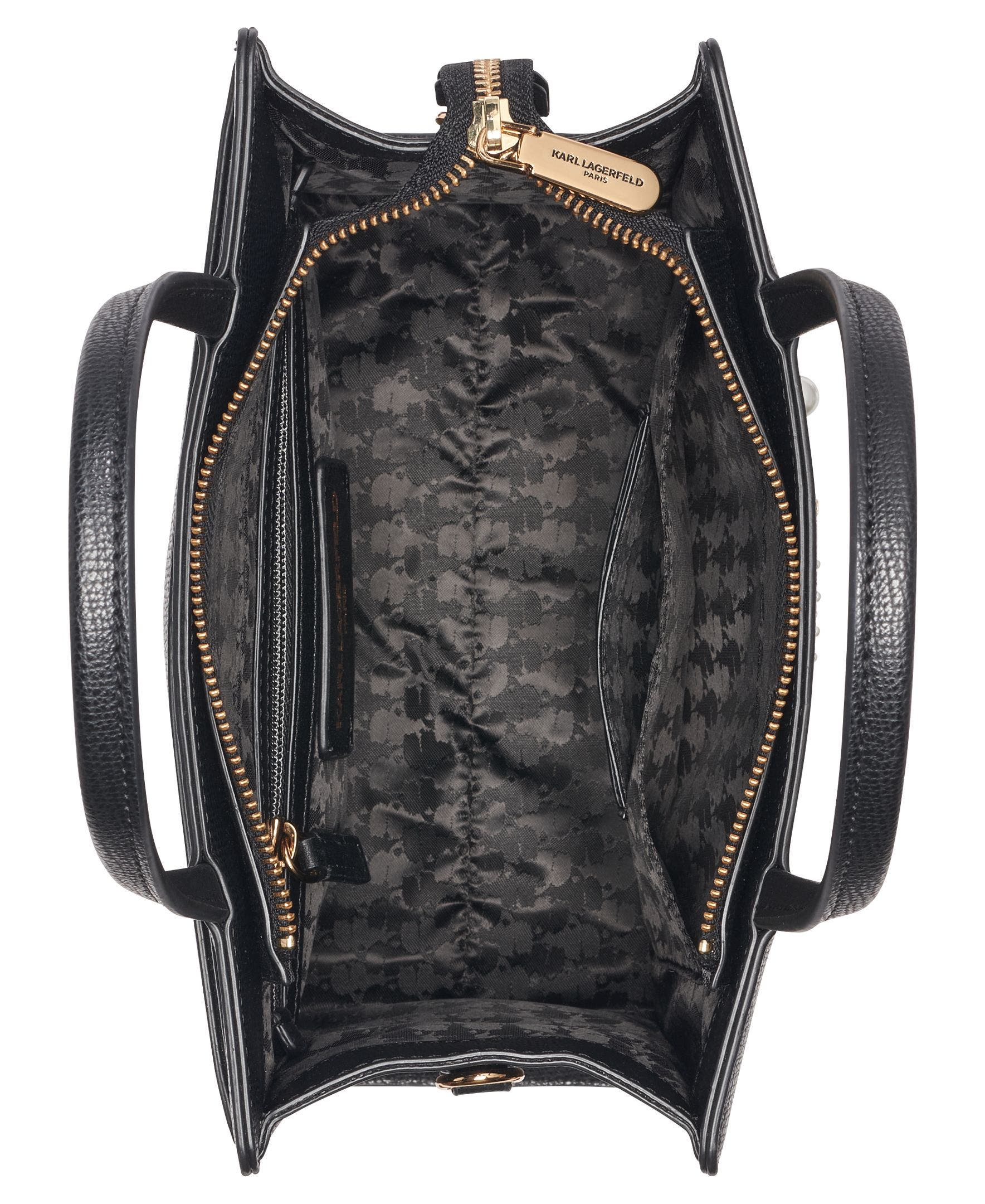 KARL LAGERFELD PARIS Maybelle Satchel, Alternate, color, Black Multi