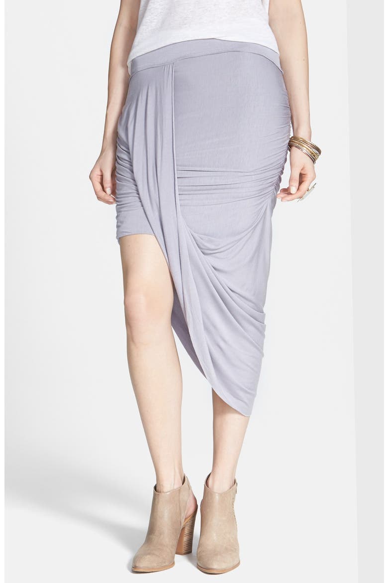 'Twist and Shout' Draped Skirt, Main, color, VAPOR BLUE