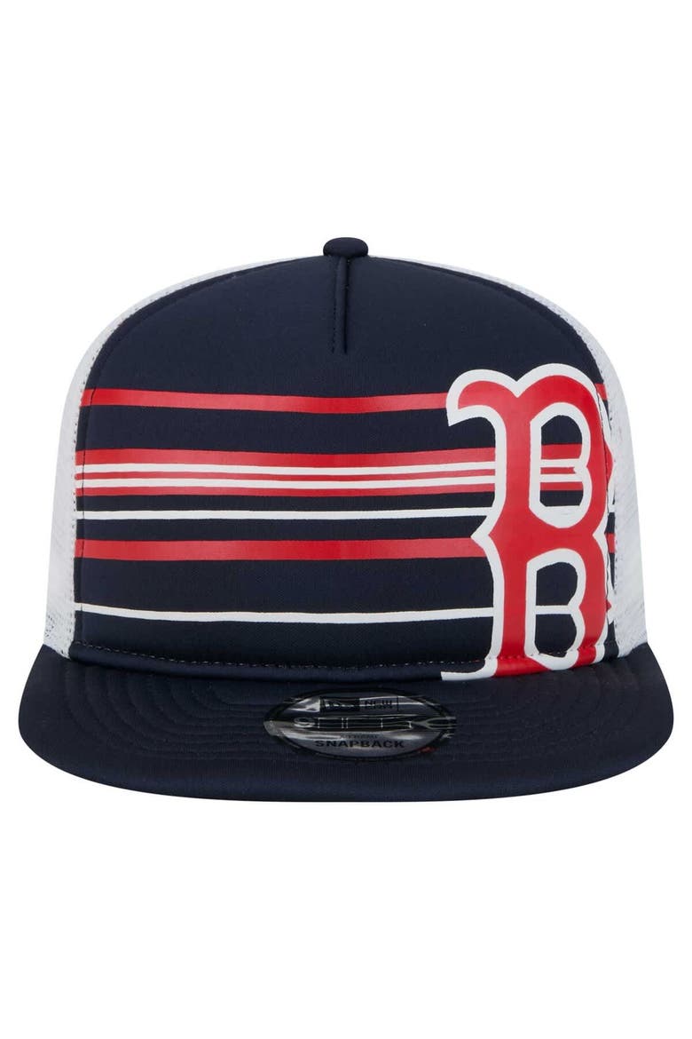 Men's New Era  Navy Boston Red Sox 9FIFTY A-Frame Trucker Snapback Hat, Alternate, color, Navy