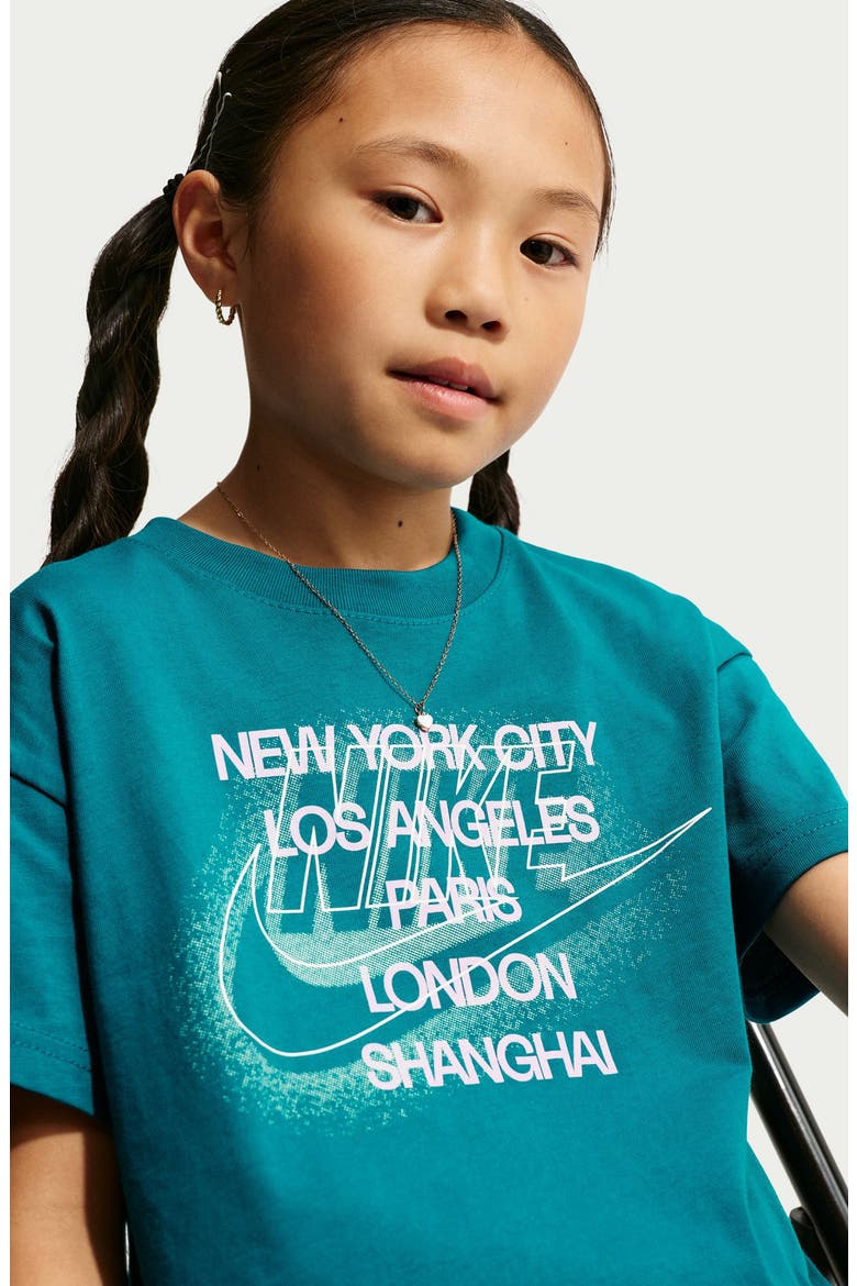 Kids' Sportswear BK Graphic T-Shirt, Alternate, color, BRIGHT SPRUCE
