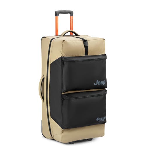 Jeep Js006b 31 Inch Two Wheel Rolling Travel Duffle Bag In Sand