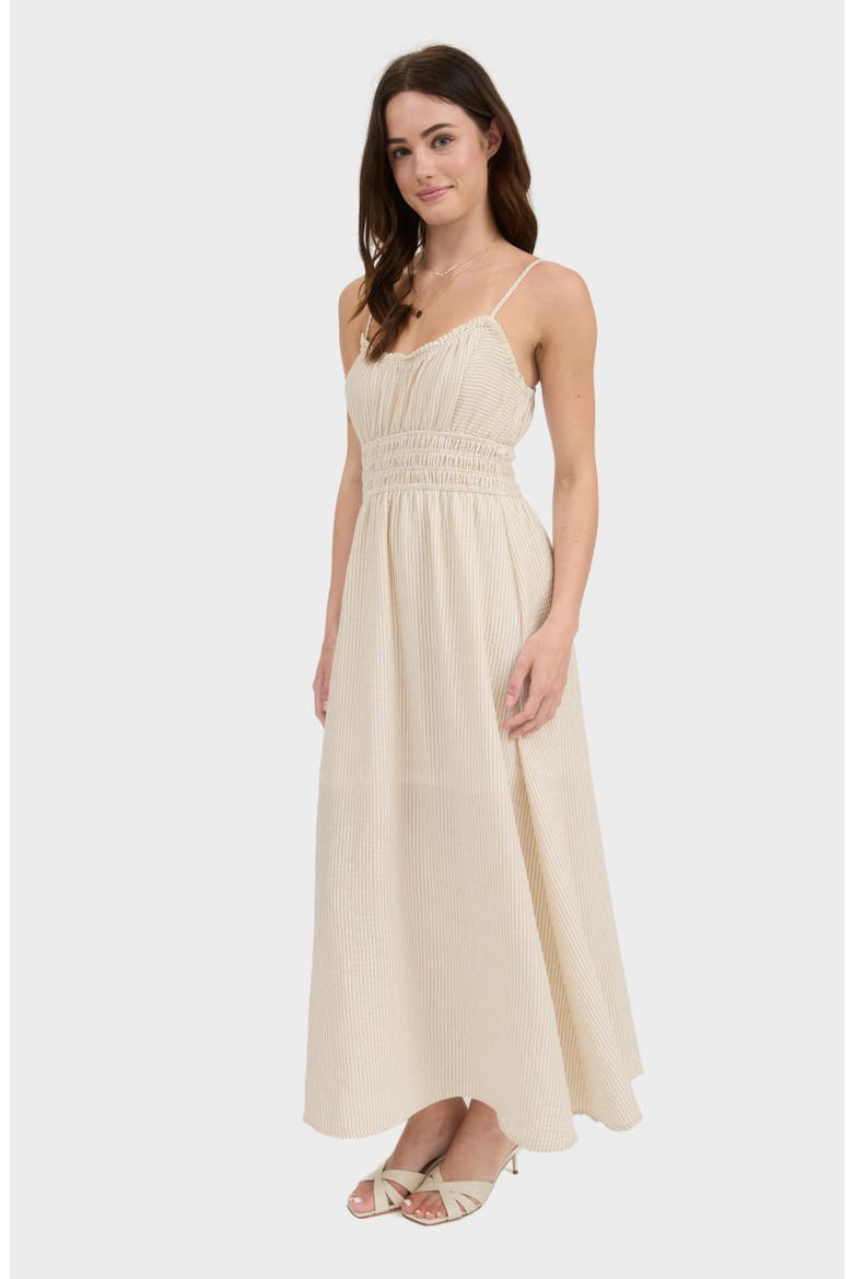 Stripe Maxi Dress, Alternate, color, KHAKI