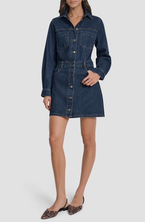 Long Sleeve Denim Shirtdress