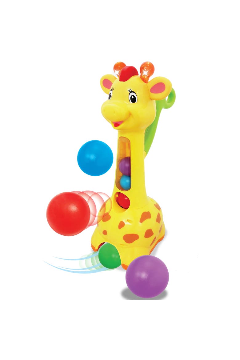 Pick n' Pop Giraffe Interactive Toy Walker, Alternate, color, Yellow