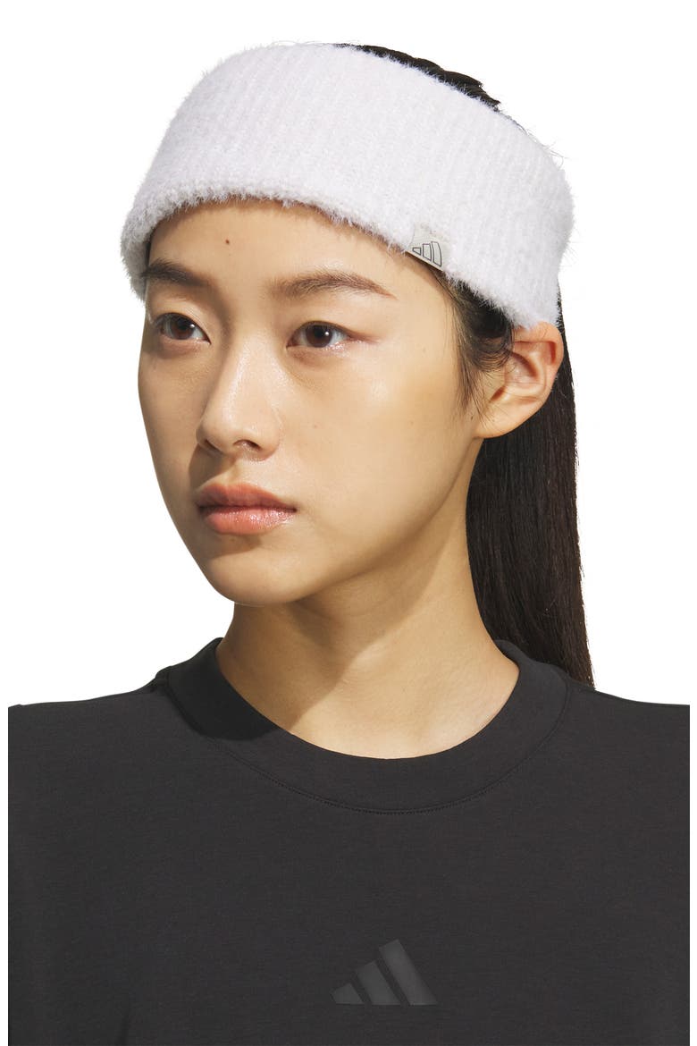 Lifestyle Fuzzy Headband, Alternate, color, WHITE/ ALUMINA GREY/ GREY SIX
