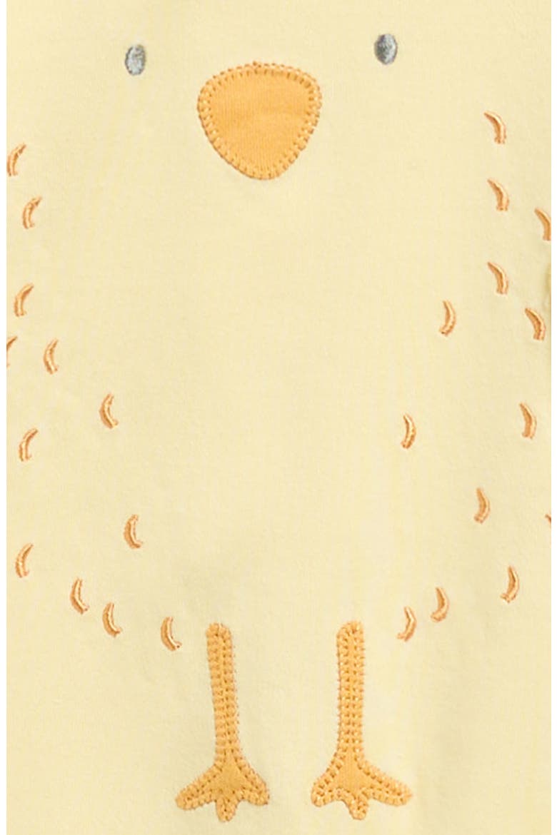 Chick Cotton Footie & Hat Set, Alternate, color, YELLOW