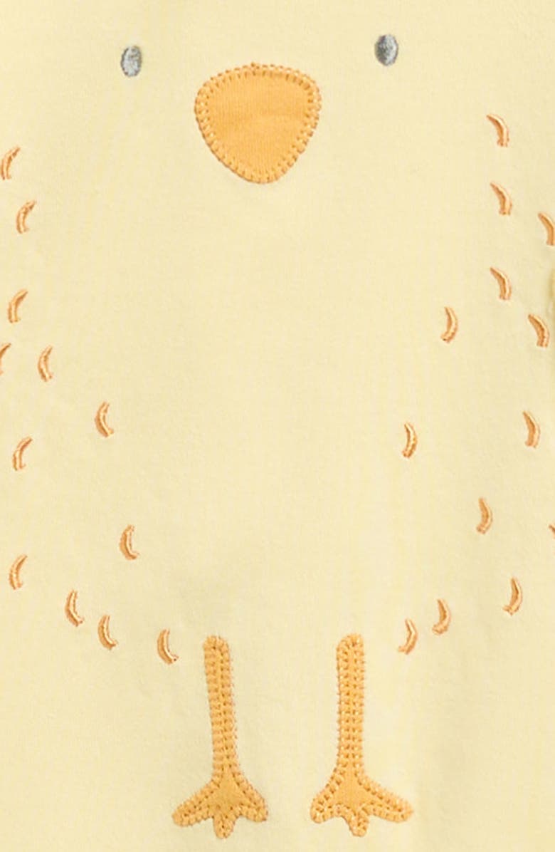 Little Me Chick Cotton Footie & Hat Set, Alternate, color, Yellow
