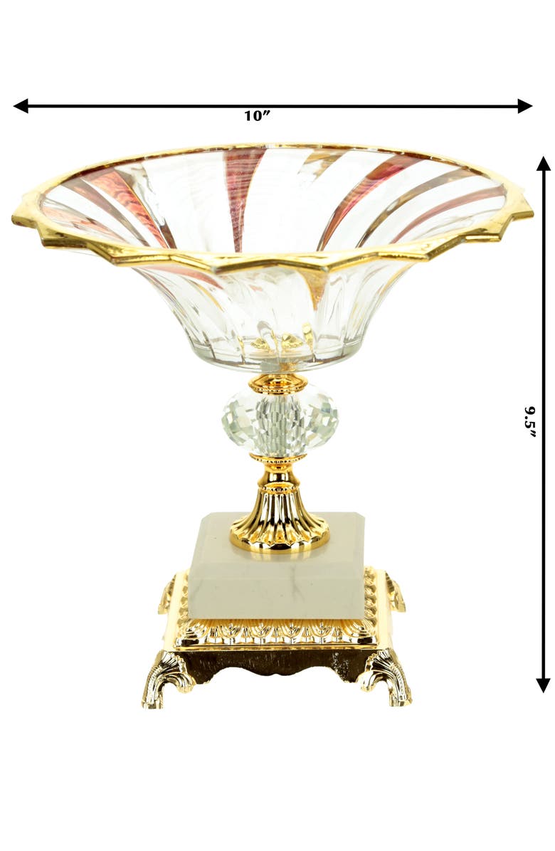 Mark Roberts Footed Pedestal Bowl, Alternate, color, Amber