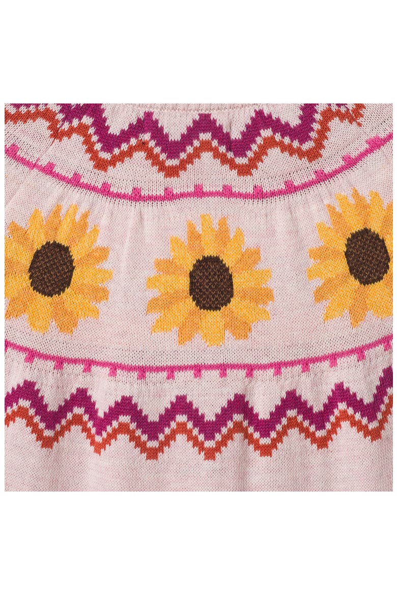 Kids' Sunflower Sweater Twofer Dress, Alternate, color, SUNFLOWER FAIR ISLE