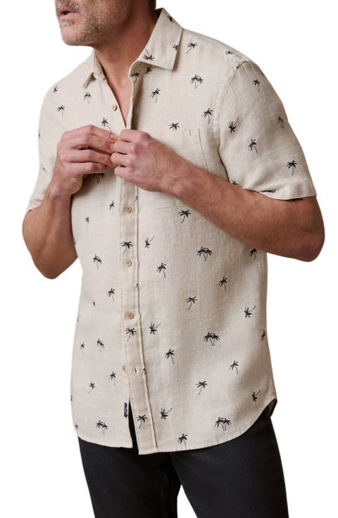 Palma Linen Short Sleeve Button-Up Shirt