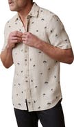 Faherty Palma Linen Short Sleeve Button-Up Shirt