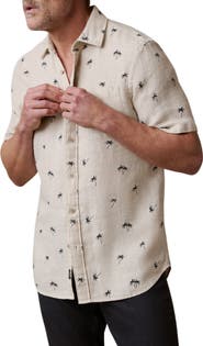 Faherty Palma Linen Short Sleeve Button-Up Shirt