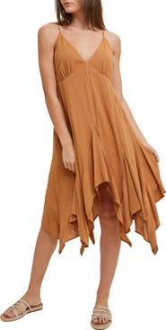 WISHLIST Handkerchief Hem Babydoll Dress
