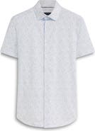 Bugatchi Miles OoohCotton® Abstract Short Sleeve Button-Up Shirt