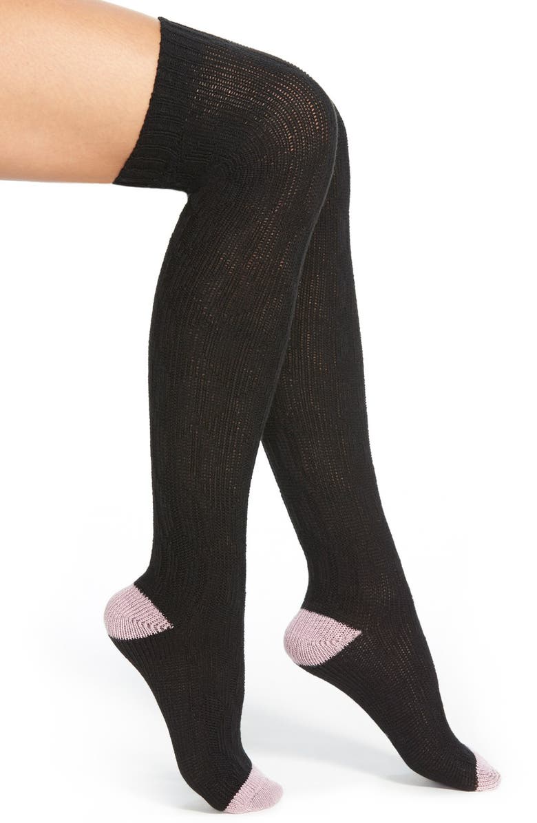 Kensie Cable Knit Over the Knee Socks, Main, color, 