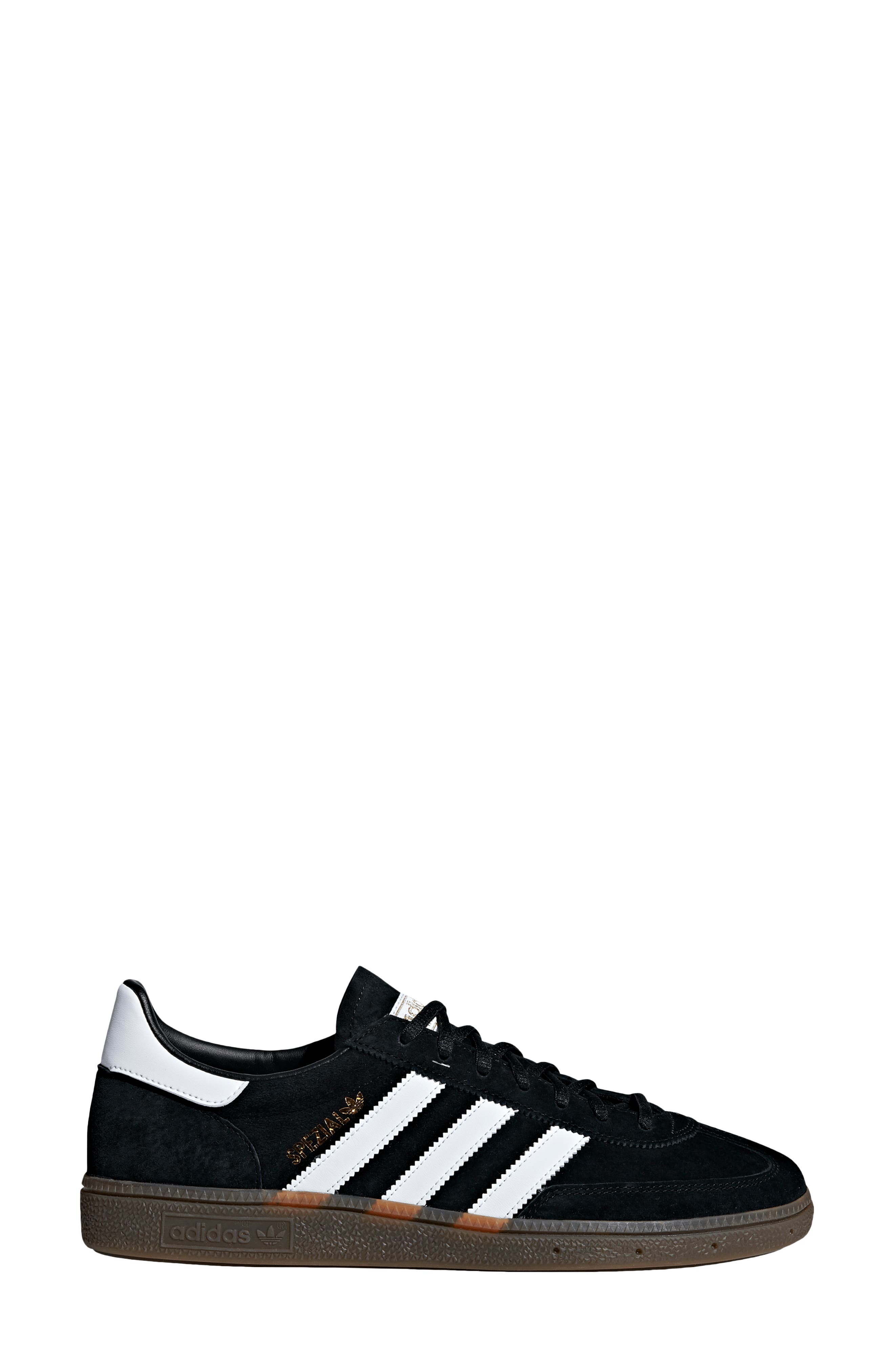 adidas Gender Inclusive Handball Spezial Sneaker, Alternate, color, Black/White/Gum