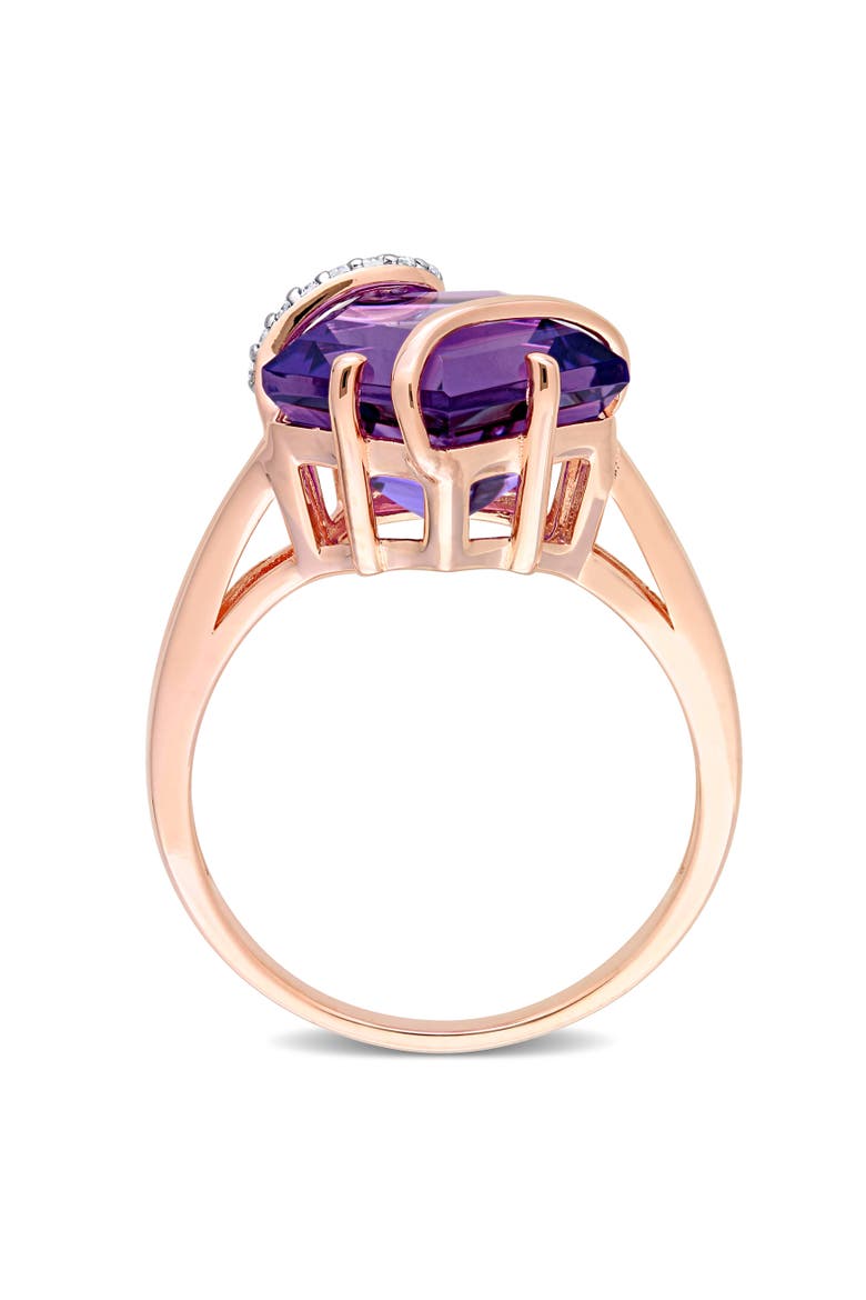 Amethyst & Diamond Accent Swirl Ring, Alternate, color, Amethyst