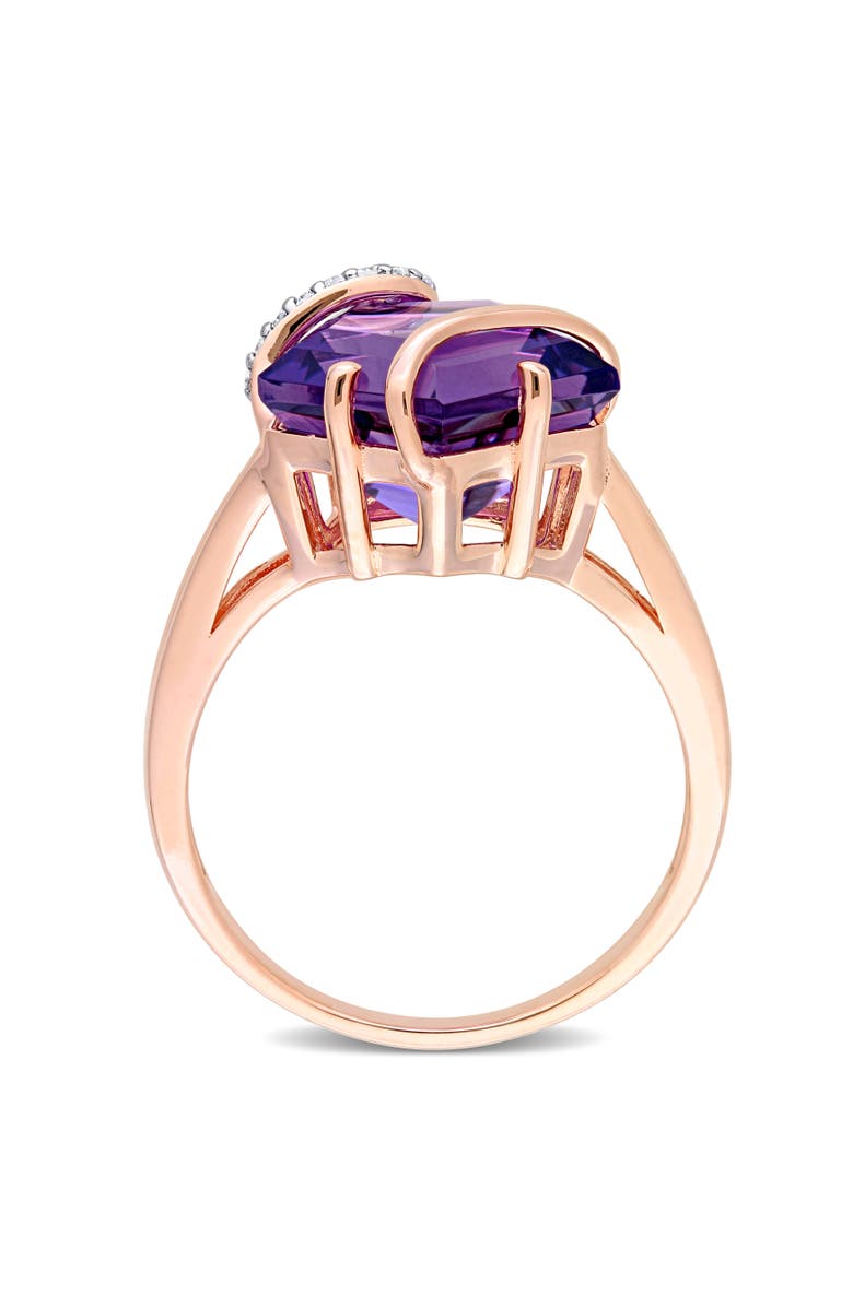 Julianna B. Amethyst & Diamond Accent Swirl Ring, Alternate, color, Amethyst