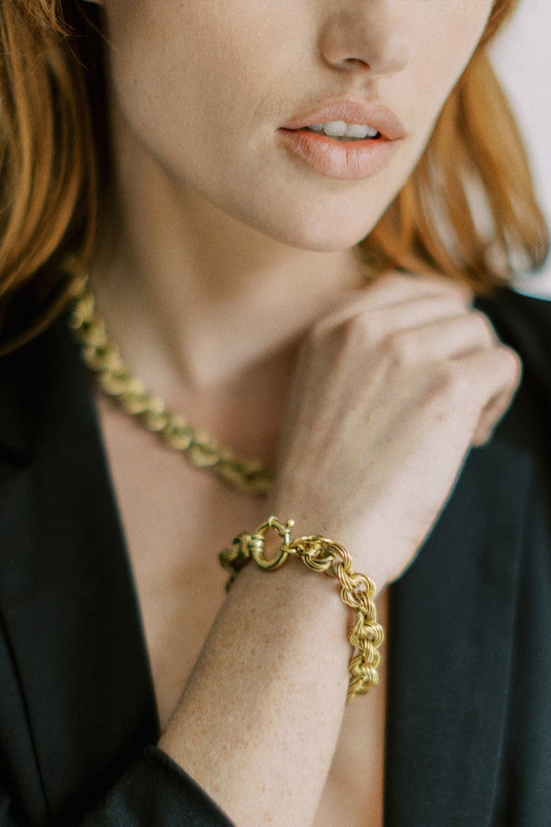 Sumba Circular Bracelet Gold, Alternate, color, Gold