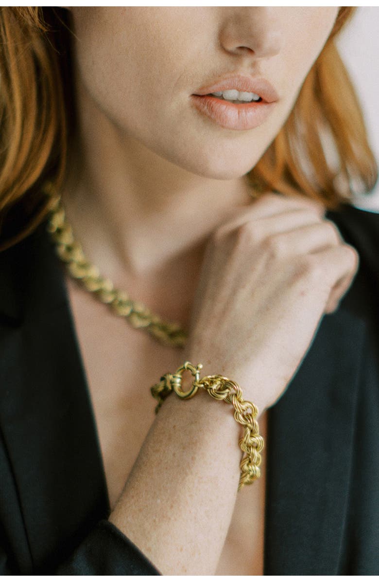 Freya Rose Sumba Circular Bracelet Gold, Alternate, color, Gold