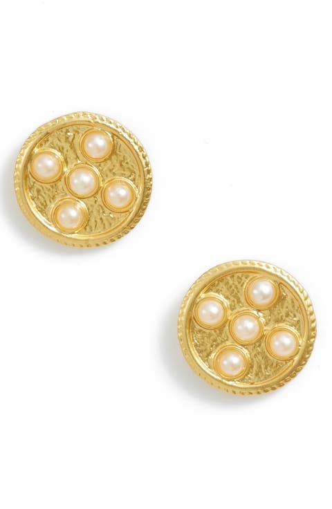 Imitation Pearl Stud Earrings