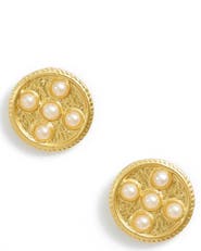 Karine Sultan Imitation Pearl Stud Earrings