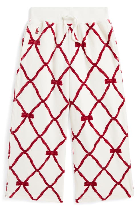 Kids' Velour Wide Leg Sweatpants