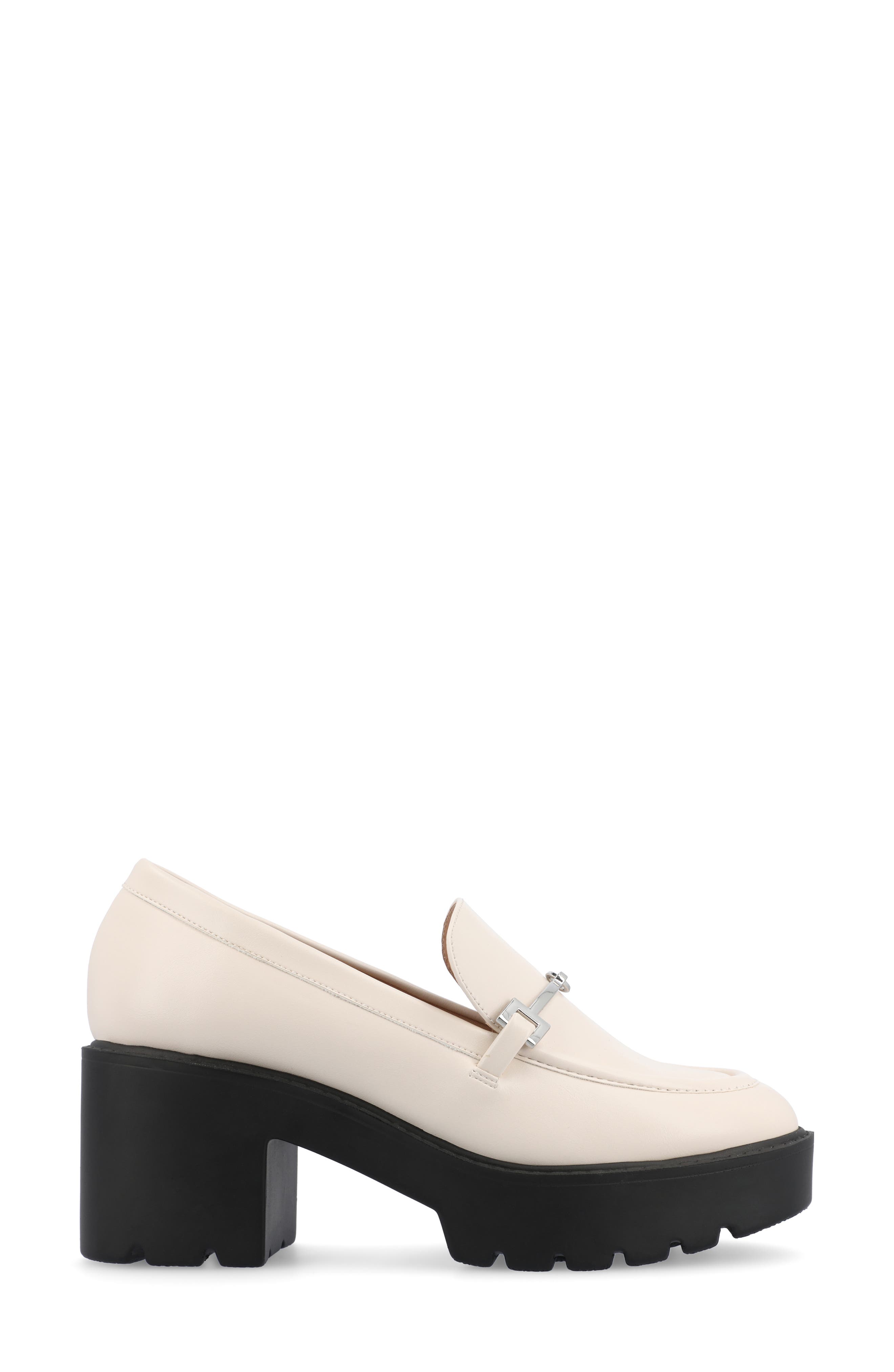 Kezziah Platform Loafer Pump, Alternate, color, OFF WHITE