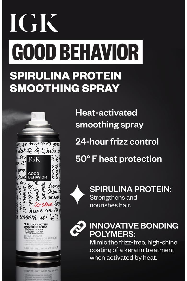 Good Behavior Spirulina Protein Smoothing Spray, Alternate, color, NO COLOR