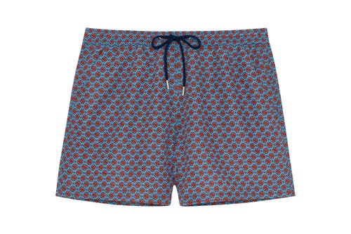 Hom Anglet Beach Boxer In Turquoise Print