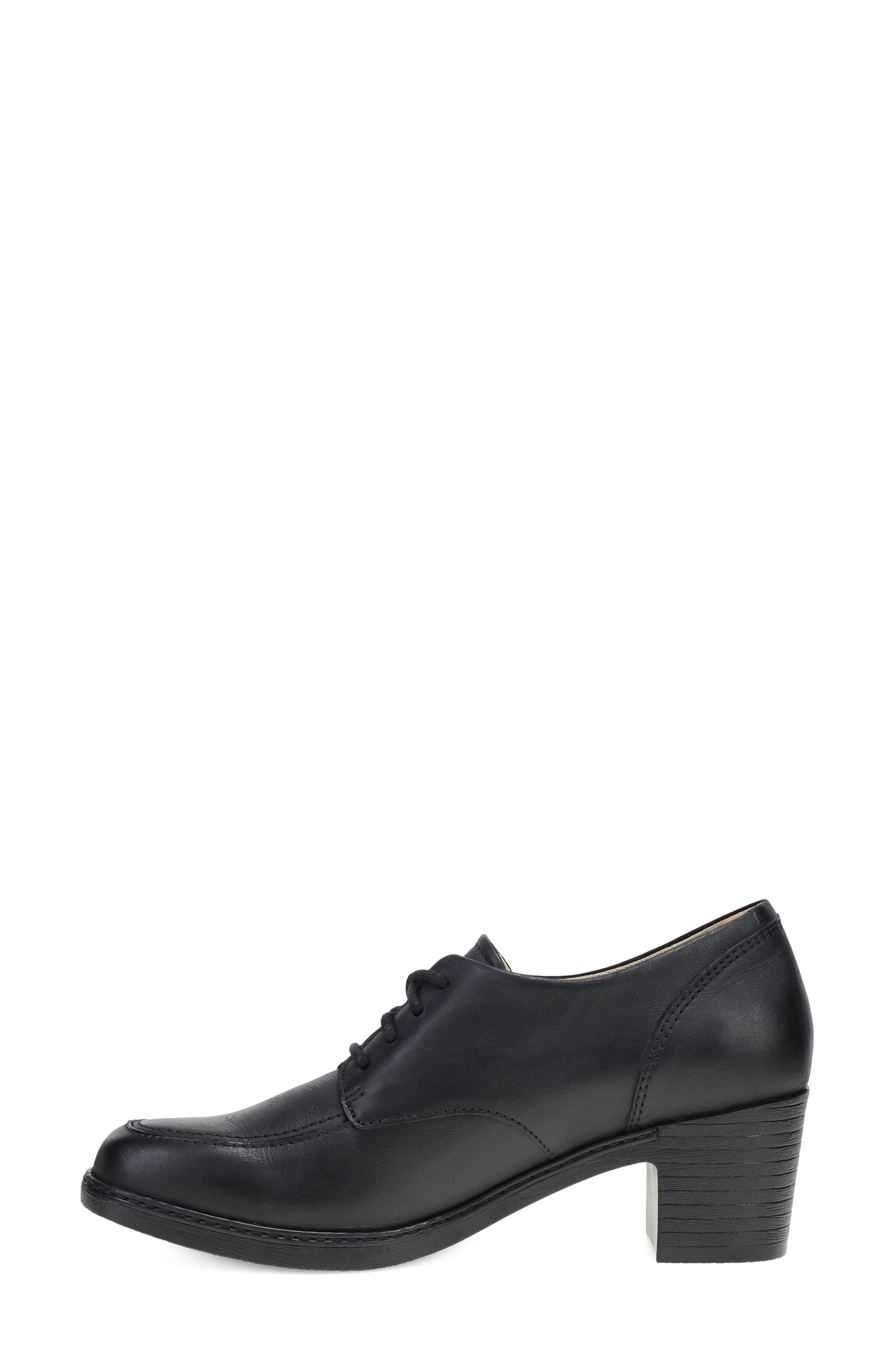 Lace-Up Oxford Platform Pump, Alternate, color, BLACK