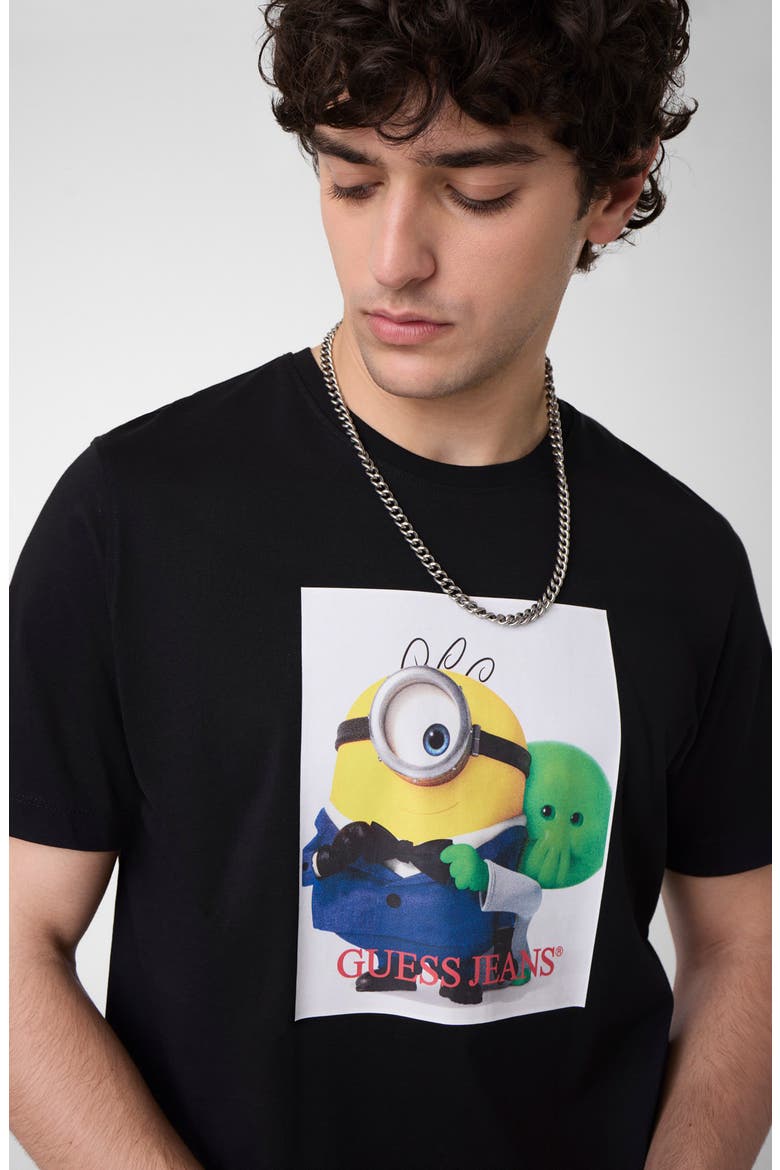 x Minions Photo Cotton Graphic T-Shirt, Alternate, color, JET BLACK