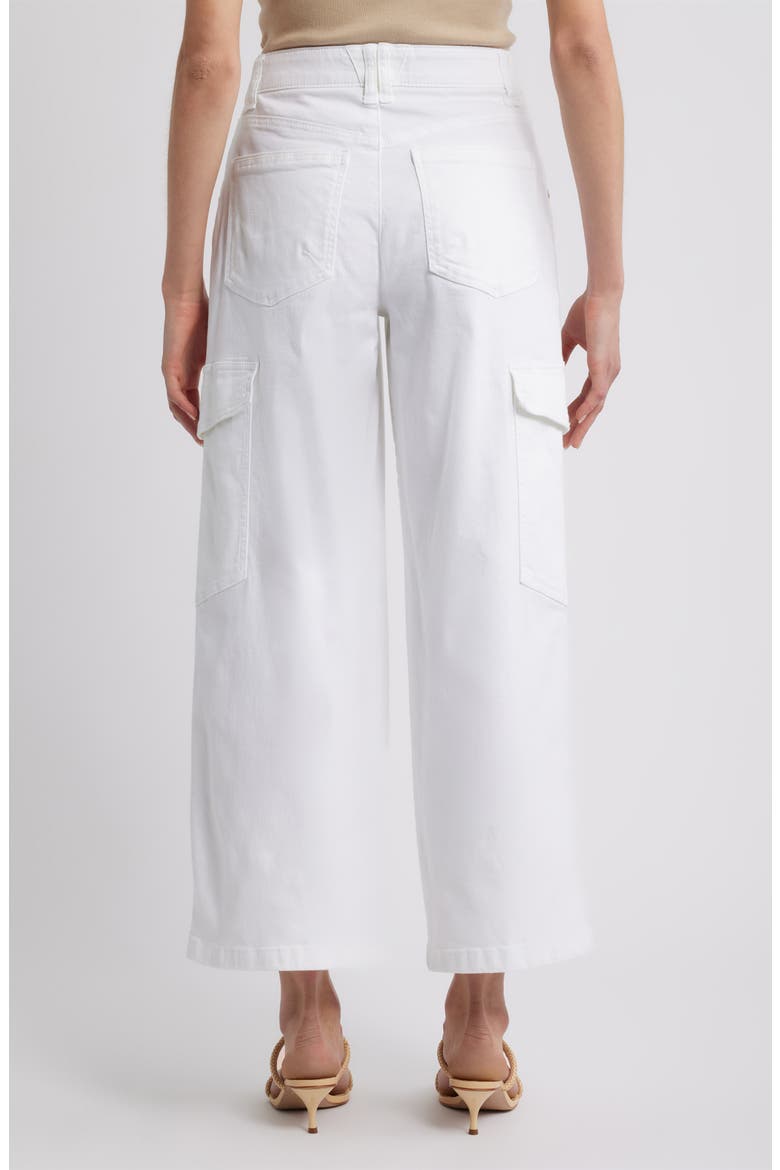 Skyrise Wide Leg Cargo Pants, Alternate, color, OPTIC WHITE