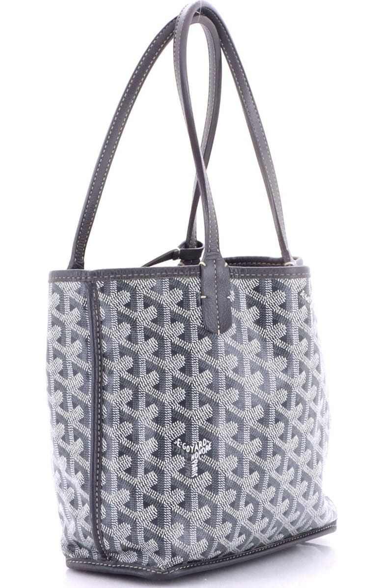 Pre-Owned Goyard Anjou Reversible Tote Coated Canvas Mini, Alternate, color, Gray