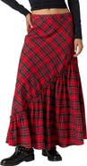 Free People Emberwood Plaid Maxi Skirt
