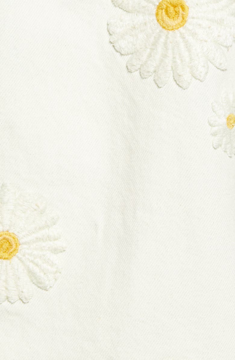 BLANKNYC Daisy Embroidered Bleached Denim Jacket, Alternate, color,