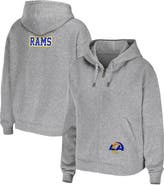 WEAR by Erin Andrews Women's WEAR by Erin Andrews Heathered Gray Los Angeles Rams Team Full-Zip Hoodie